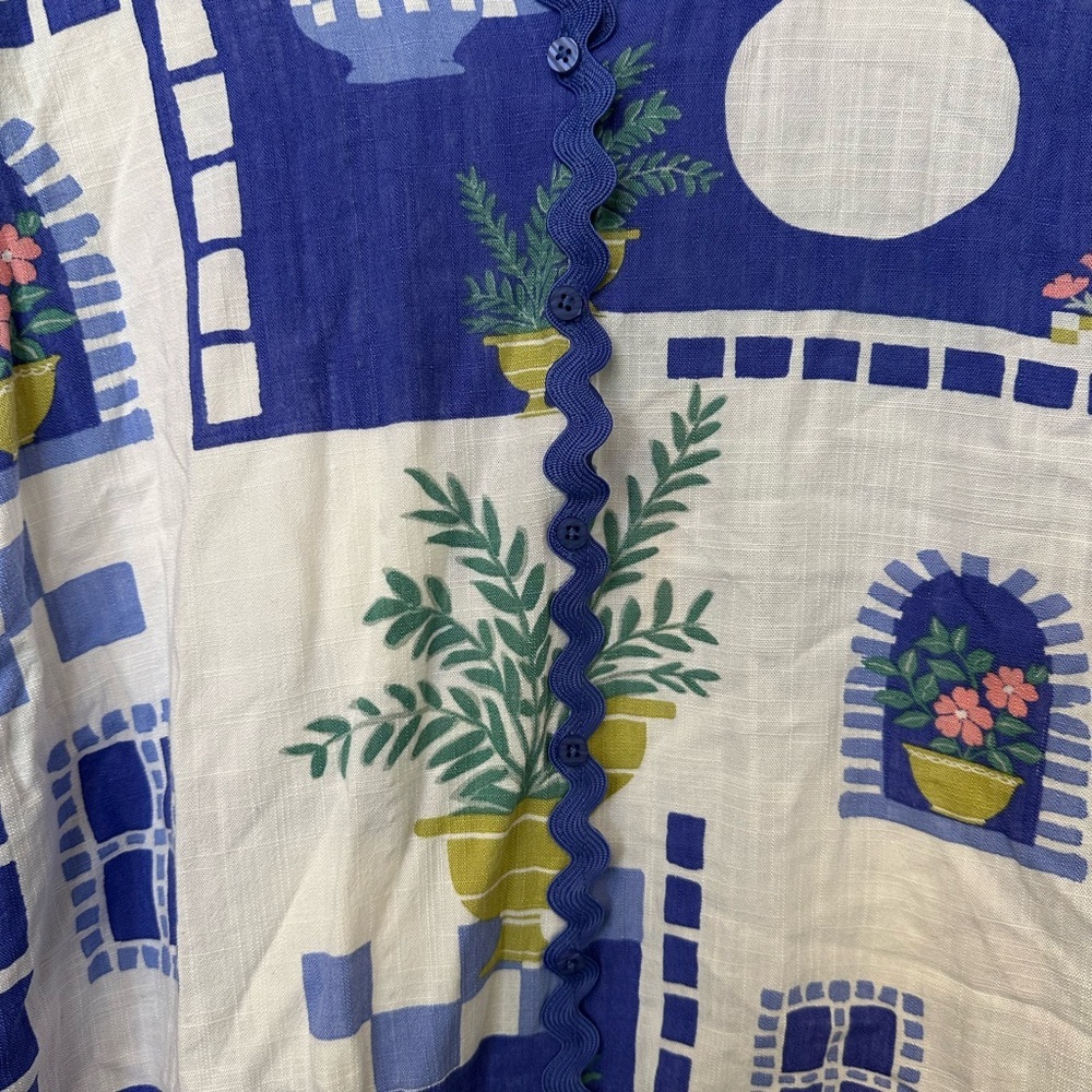 Calypso St. Barth Resort linen-blend shirt size Large - Picture 3 of 6